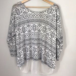 No Boundaries Aztec with Sheer Women’s Size XL